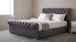 Sleigh Bed – A Statement of Luxury & Timeless Comfort (grey)