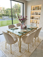 Modern Green Dining Table Set (6-Seater)