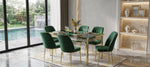 Modern Green Dining Table Set (6-Seater)