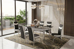 Exklusives schwarz-weißes türkisches Esszimmer-Set (6-Sitzer)
