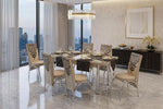 Elegantes Esszimmer-Set für 6 Personen im türkischen Stil (Beige)