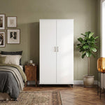 Modern 2-Door Bedroom Wardrobe with Spacious Storage