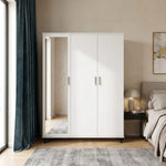 Moderner 3-türiger Kleiderschrank mit Ganzkörperspiegel für das Schlafzimmer