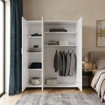Moderner 3-türiger Kleiderschrank mit Ganzkörperspiegel für das Schlafzimmer