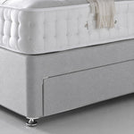 Modern Divan Bed With Mattress (Silver)