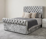 Sleigh Bed – A Statement of Luxury & Timeless Comfort (silver)