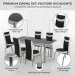 Exklusives schwarz-weißes türkisches Esszimmer-Set (6-Sitzer)