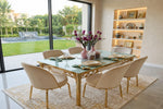 Modern Green Dining Table Set (6-Seater)